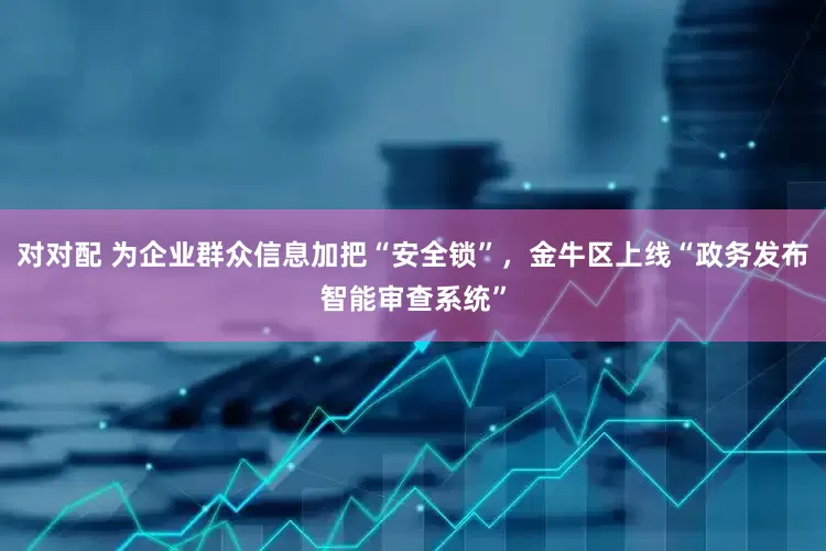 对对配 为企业群众信息加把“安全锁”，金牛区上线“政务发布智能审查系统”